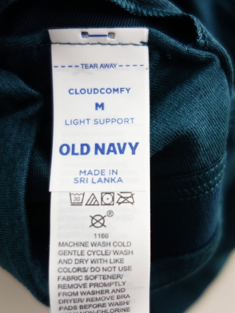 Old Navy Light Support CloudComfy Bandeau Sports Bra in Jet Stream (M) NWT! - Picture 7 of 8